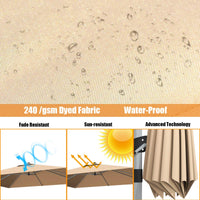 Tangkula 10 Ft Offset Patio Umbrella with Base Included