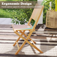 Tangkula 2/4 Pieces Folding Patio Chairs（slat back）