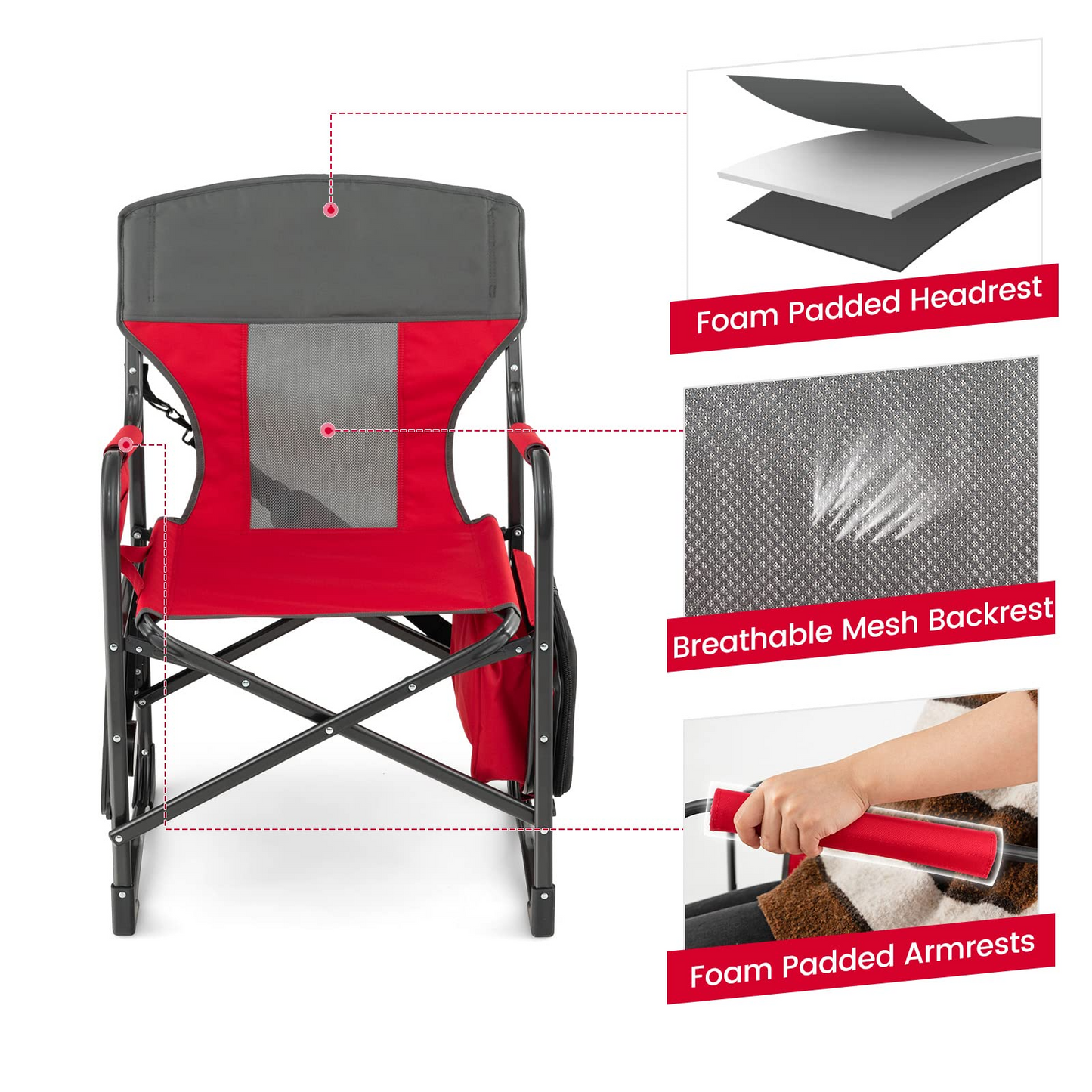 Tangkula Folding Camping Chair, Director Chair