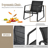 3 Pieces Outdoor Conversation Set, Patiojoy All-Weather Patio Furniture Set