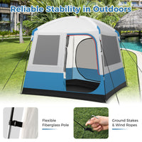 Tangkula 5 Person Camping Tent, Portable Backpacking Tent with Removable Rainfly,Carrying Bag