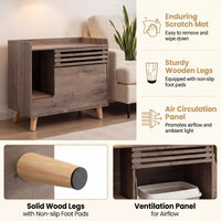 Tangkula Farmhouse Litter Box Enclosure