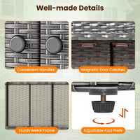 Tangkula Outdoor Cabinet with 2 Adjustable Shelves
