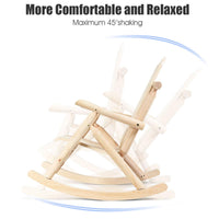 Tangkula Log Rocking Chair, Outdoor Wood Porch Rocker Chair(1 & 2, Natural)
