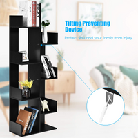 Tangkula 8 Shelf Bookshelf, Wood Bookcase with 8 Book Shelves