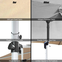 Tangkula 11ft Patio Cantilever Umbrella