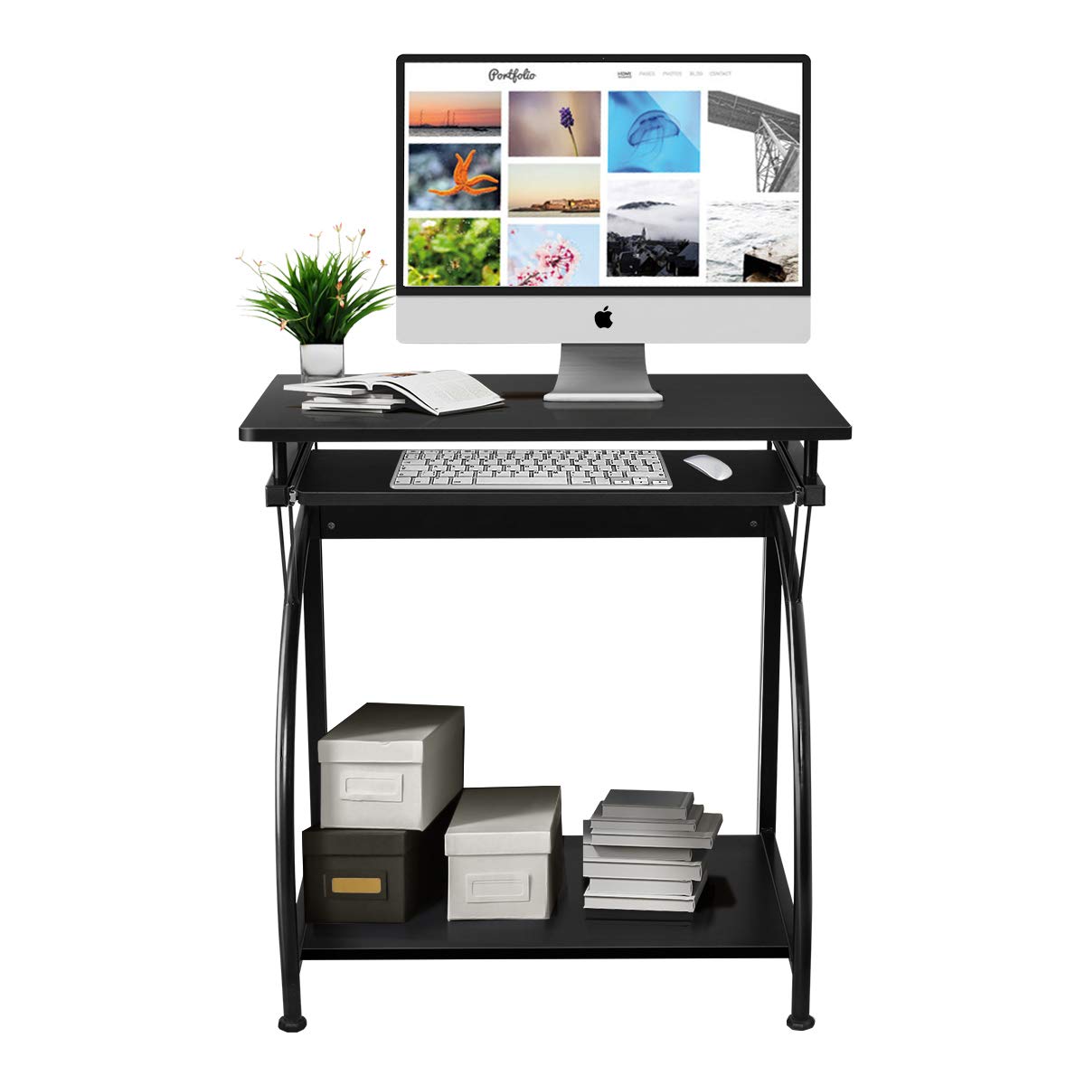 Tangkula 29" H Without Wheel Computer Desk