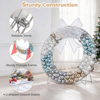 Tangkula 36" Lighted Christmas Wreath Decoration