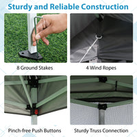 Tangkula 11x11 FT Pop Up Gazebo with Netting