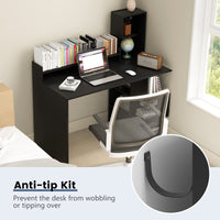 Computer Desk with Storage Bookshelf & Hutch - Tangkula