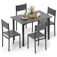 Tangkula  Retro Kitchen Table and Chairs Set for 4