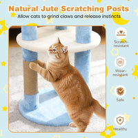 Tangkula 29 Inch Multi-Level Cat Tower with Jute Scratching Posts