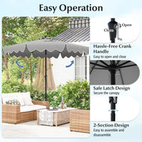 Tangkula 9 FT Patio Umbrella with Crank Handle