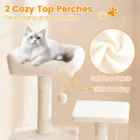 Tangkula Arbre à Chat Multi-Niveaux de 168 cm, Meuble d'Escalade pour Chats d'Intérieur