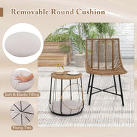 Ensemble de mobilier d'extérieur Tangkula 3 pièces avec niche pour animaux de compagnie