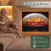 Tangkula 30" Infrared Quartz Electric Fireplace with Remote for Living Room
