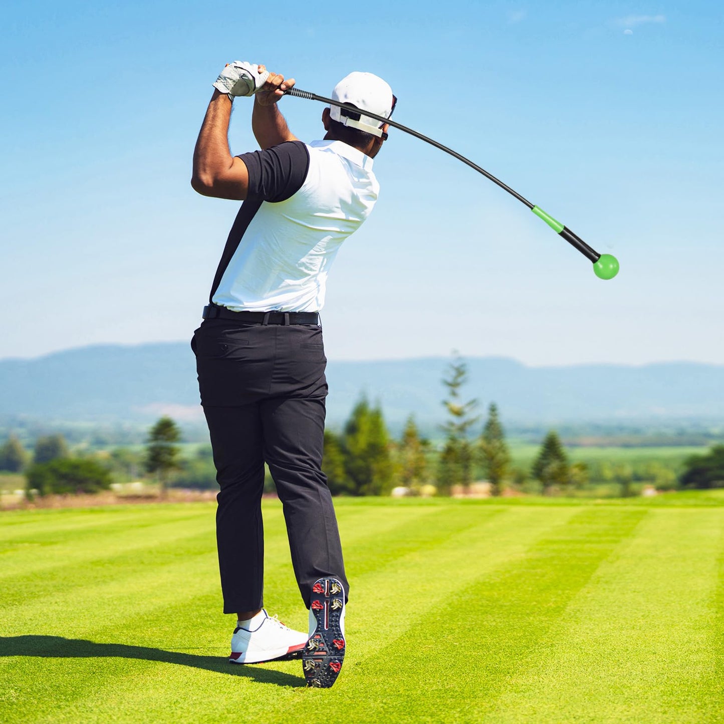 Tangkula Entraîneur de swing de golf avec tête lestée pour une meilleure prise