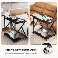 Bureau mobile portable pour ordinateur portable et écran 32" Tangkula