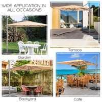 Tangkula 10x13ft Patio Rectangular Umbrella for Market
