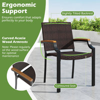 Tangkula 9-Piece Patio Dining Set for Backyard Garden