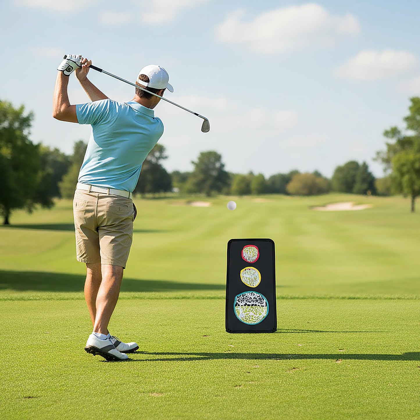 Filet d'entraînement de golf à 5 trous double face Tangkula