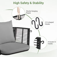 Tangkula Outdoor Metal Porch Swing for Front Porch