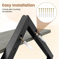 Tangkula Floating Shelves for Wall with Geometric Frame