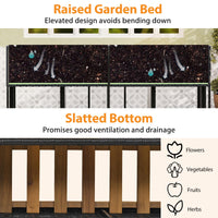 Tangkula Patio Furniture Set with Raised Garden Bed