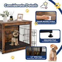 Tangkula Dog Crate Furniture with Removable Tray/Felt Mat