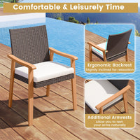 Tangkula 7 Pieces Patio Dining Table Set