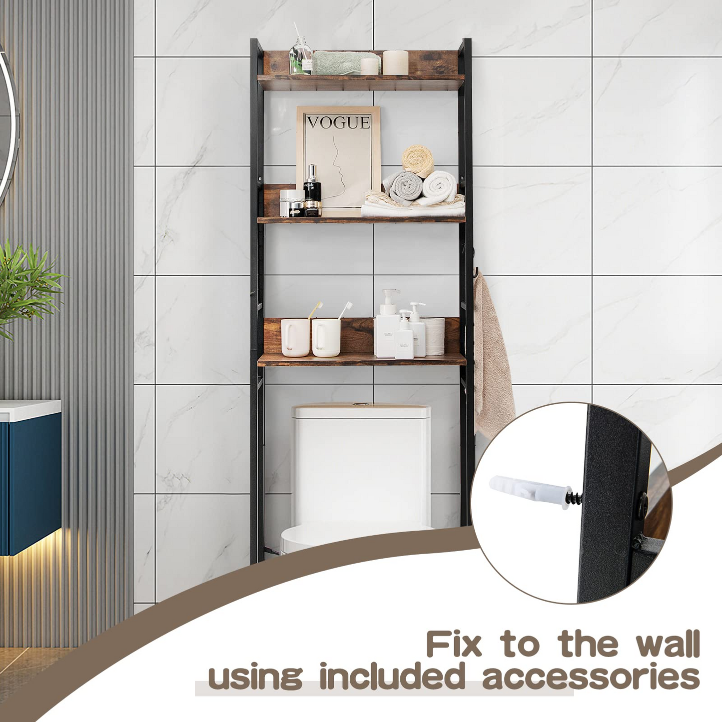 3-Tier Over-The-Toilet Storage Rack