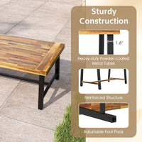 Tangkula Table Basse d'Extérieur en Bois d'Acacia