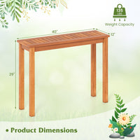 Tangkula Wooden Plant Stand Set of 2 for Patio Garden Entryway Front Porch