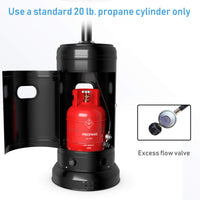 Tangkula 48000 BTU Outdoor Patio Heater with Wheels, Portable Porch Propane Heater