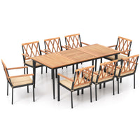 Tangkula Outdoor 9-Piece Patio Dining Set