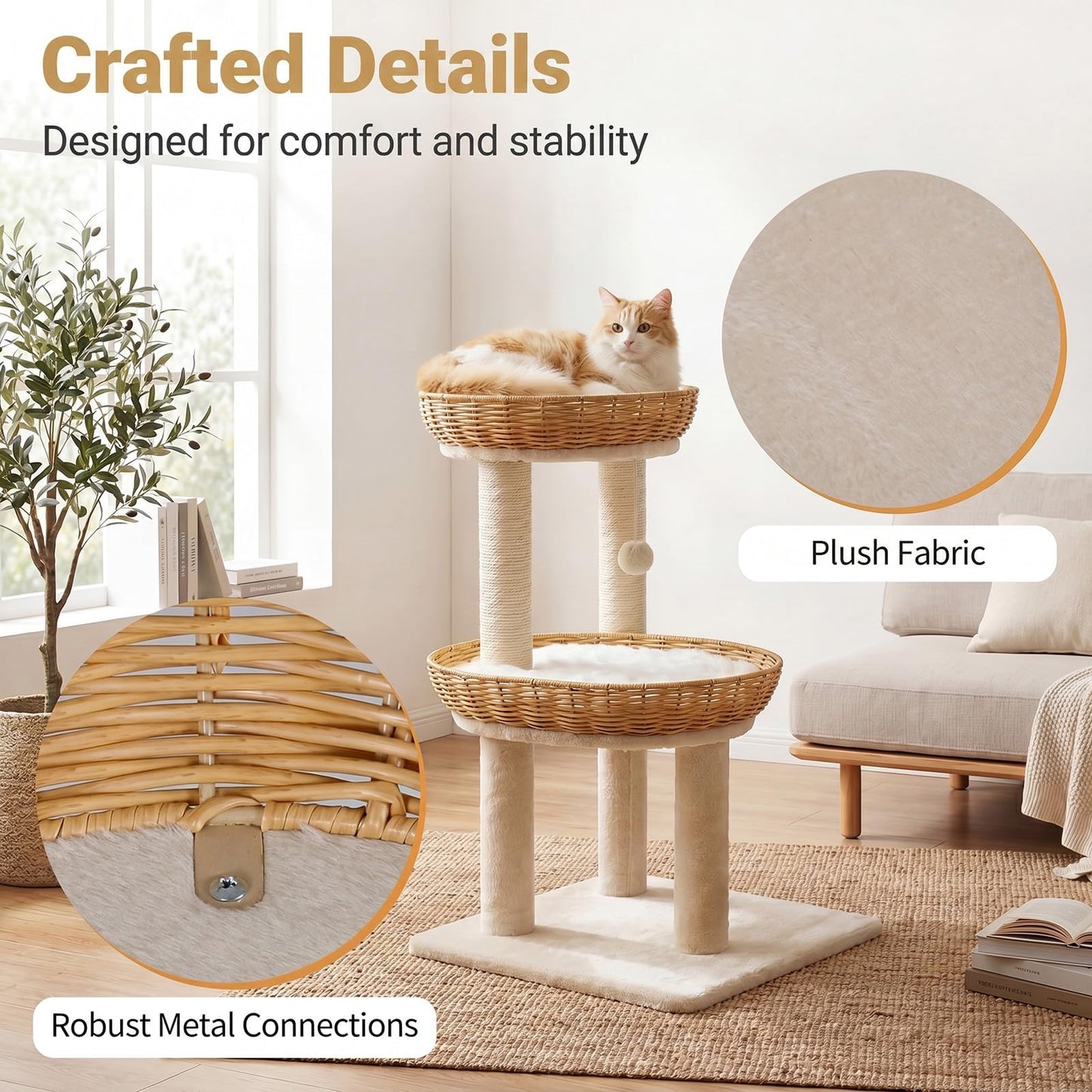 Tangkula 30 Inch Modern Cat Tree for Indoor Kittens
