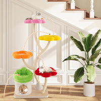 Tangkula 65 Inch Tall Cat Tower with Sisal Scratching Posts