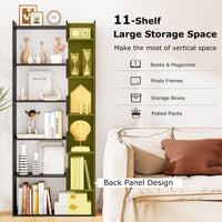 Tangkula 6-Tier Bookshelf | 64”H Tall Open Bookcase with Anti-Tip Kits (1/2)