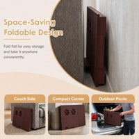 Tangkula Portable Bamboo Laptop Desk for Bed with Tilting Top