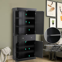 72" Freestanding Kitchen Pantry Cupboard Cabinet - Tangkula