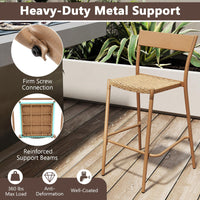 Tangkula Patio Barstools Set of 2/4