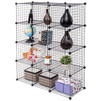 Wire Storage Cubes, Metal Grids Book Shelf