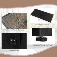 Tangkula 6-Piece Outdoor Wicker Conversation Set with 42 Inches Propane Fire Pit Table