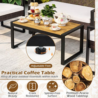Tangkula 4-Piece Patio Conversation Set w/2 Single Chairs