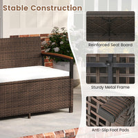 Tangkula 46 Gallon Outdoor Bench with Storage for Porch Backyard Poolside