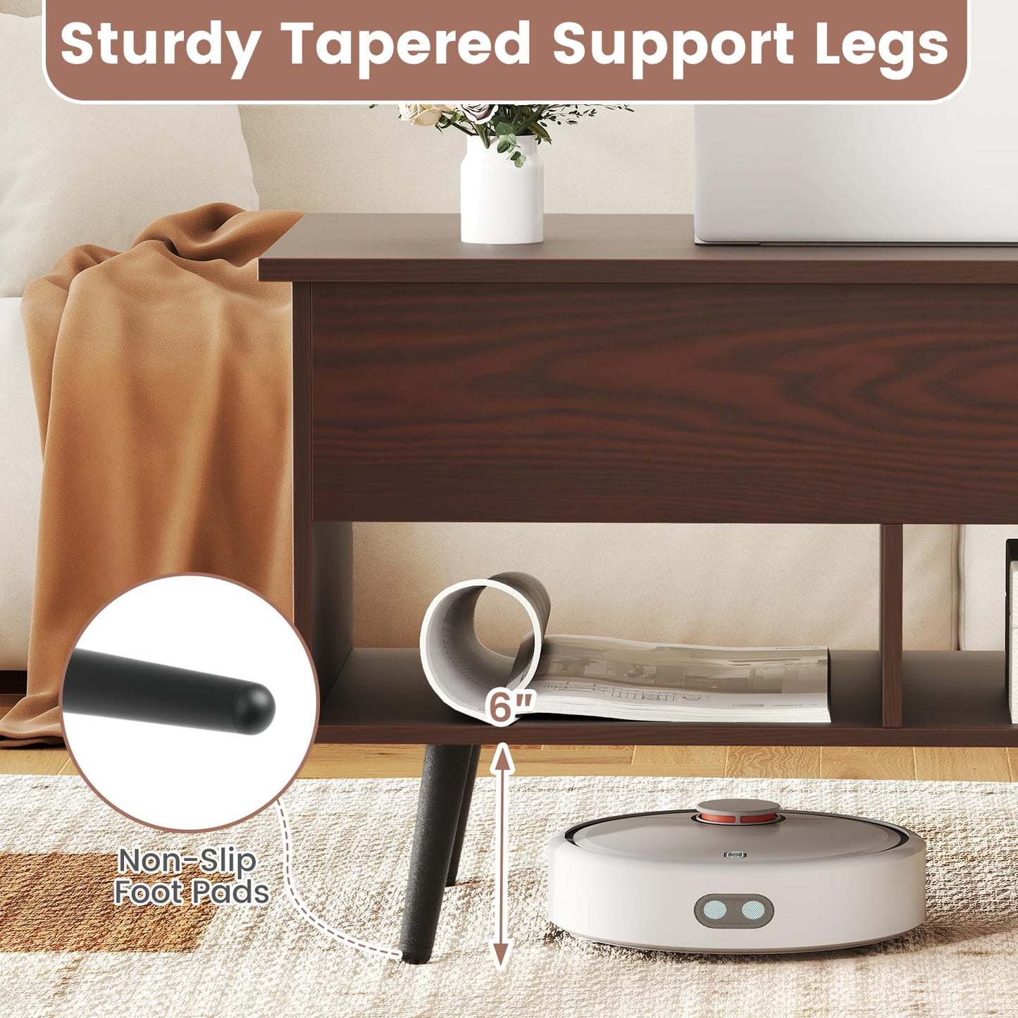 Tangkula Lift Top Coffee Table for Living Room