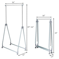 Tangkula Extendable Garment Rack, Heavy Duty Foldable Clothes Rack with Adjustable Hanging Rod