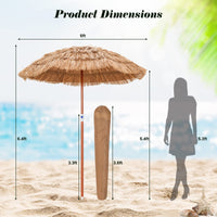 6ft Thatched Patio Umbrella - Tangkula