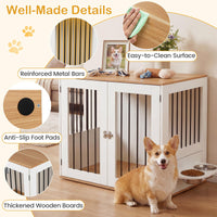 Tangkula 31.5” Dog Crate Furniture for Small Medium Dogs