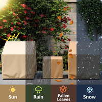 Tangkula Patio Furniture Covers Waterproof Outdoor Conversation Covers for 3 Pieces Bistro Set